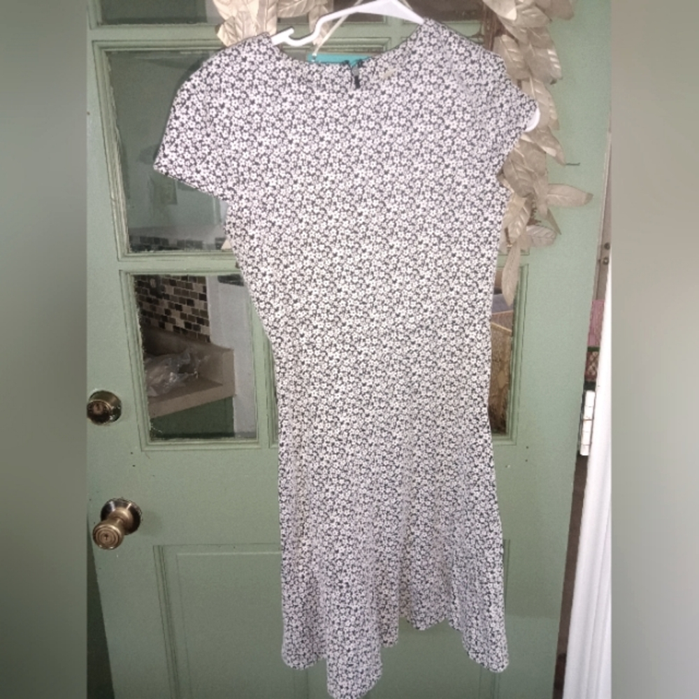 Michael Kors Black and White Floral Dress Size X-Small